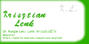 krisztian lenk business card